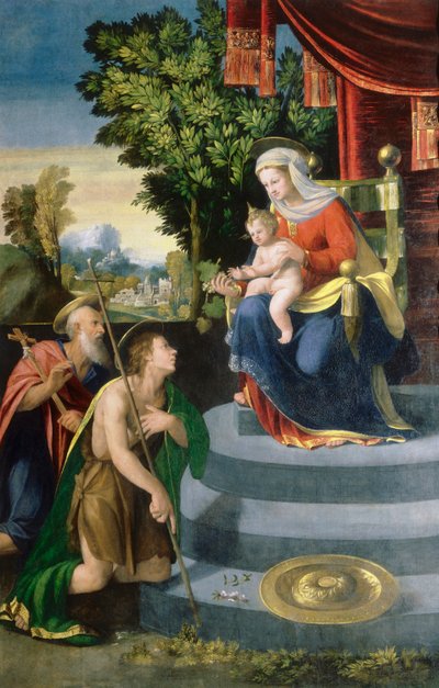 Madonna in trono e santi da D. and Garofalo Dossi